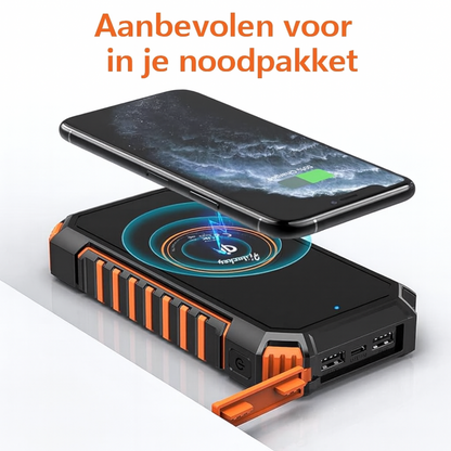 Zonne-energie Powerbank met flashlight voor NOOD™