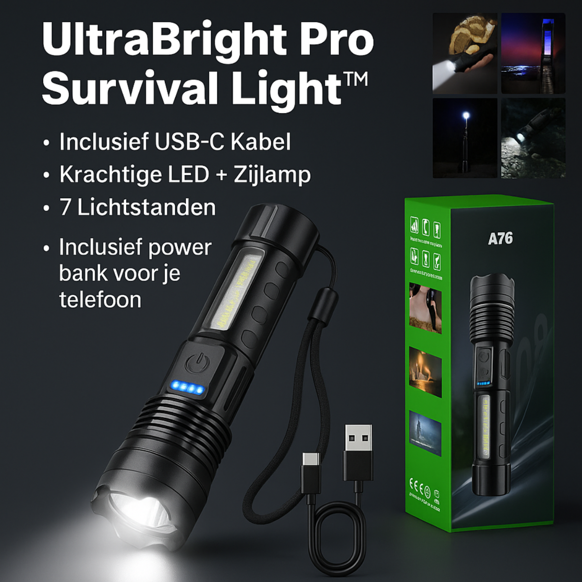 UltraBright Pro Survival Light voor NOOD ™